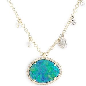 Meira T Opal Diamond necklace